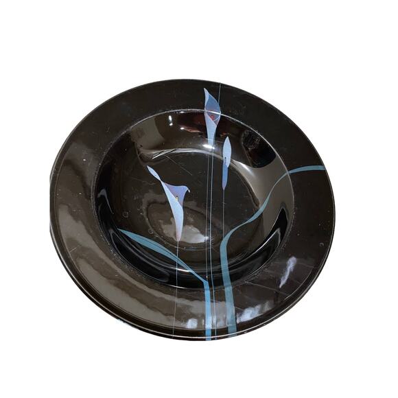 Mikasa Opus Black, Galleria, rimmed soup cereal bowls, 1985-2002 Set of 3 - Picture 4 of 10